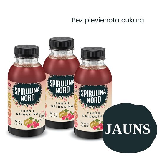 Svaiga spirulīna ar ābolu un dzērveņu sulu 330 ml / 14 dienām