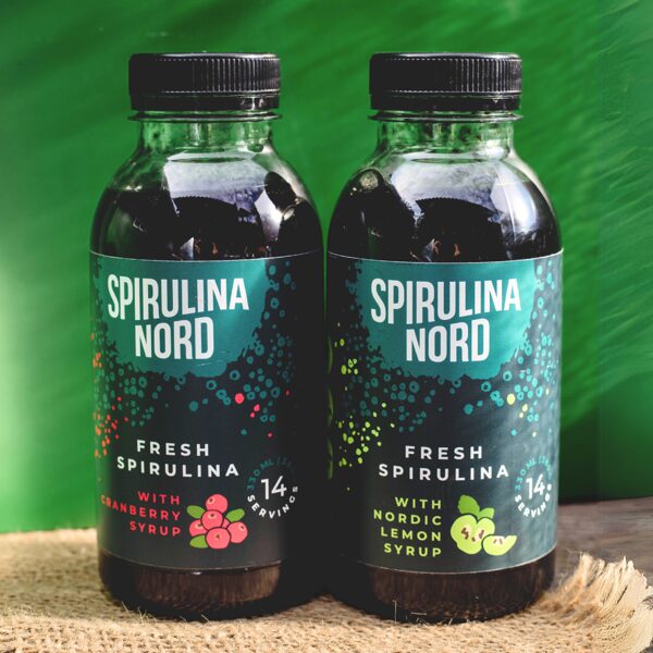 Sets: Fresh Spirulina Syrups - Nordic Lemon&Cranberry, 2 x 330 ml (store in room temperature)