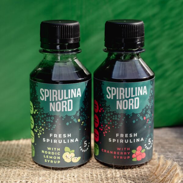 Set: Fresh Spirulina Syrups - Nordic Lemon&Cranberry, 2 x 120 ml (store in room temperature)